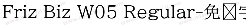 Friz Biz W05 Regular字体转换
